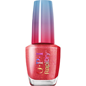 OPI RapiDry front bottle view showing bright red shimmer and glossy finish