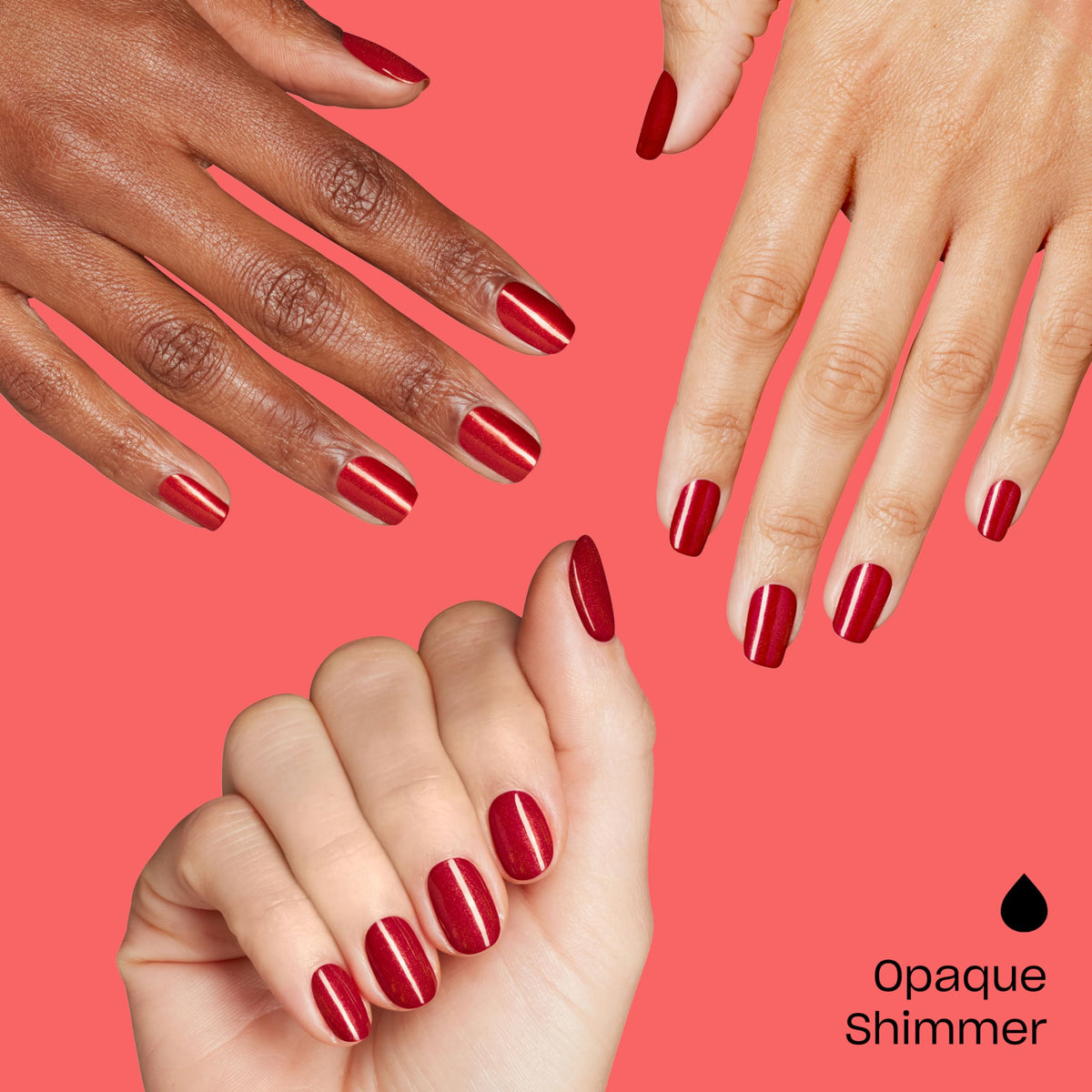 Hand applying OPI polish demonstrating fast application and even spread