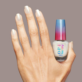Hand applying OPI polish illustrating quick-dry ease and neat results