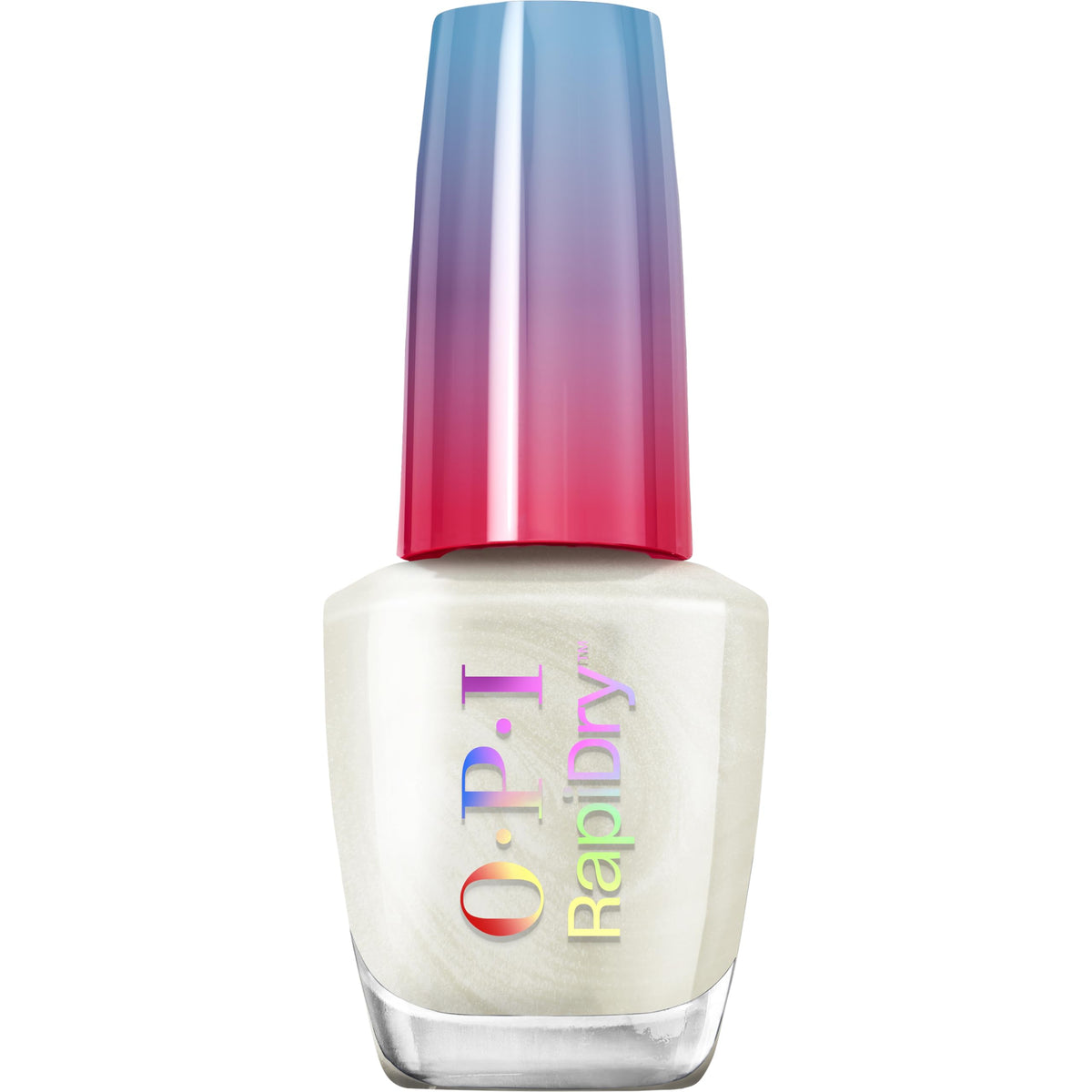 OPI bottle front view showing pearl white shade and fast-dry benefit