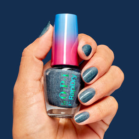 OPI polish texture close-up highlighting shimmer particles and smooth leveling