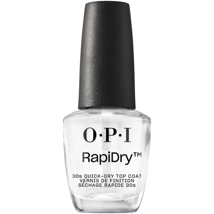 OPI RapiDry front bottle showing label and glossy finish benefit