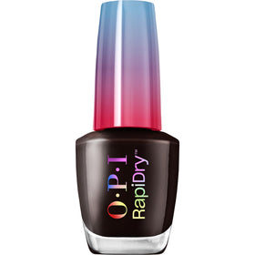 OPI bottle front view showing hi, speed! dark brown crème and brand clarity