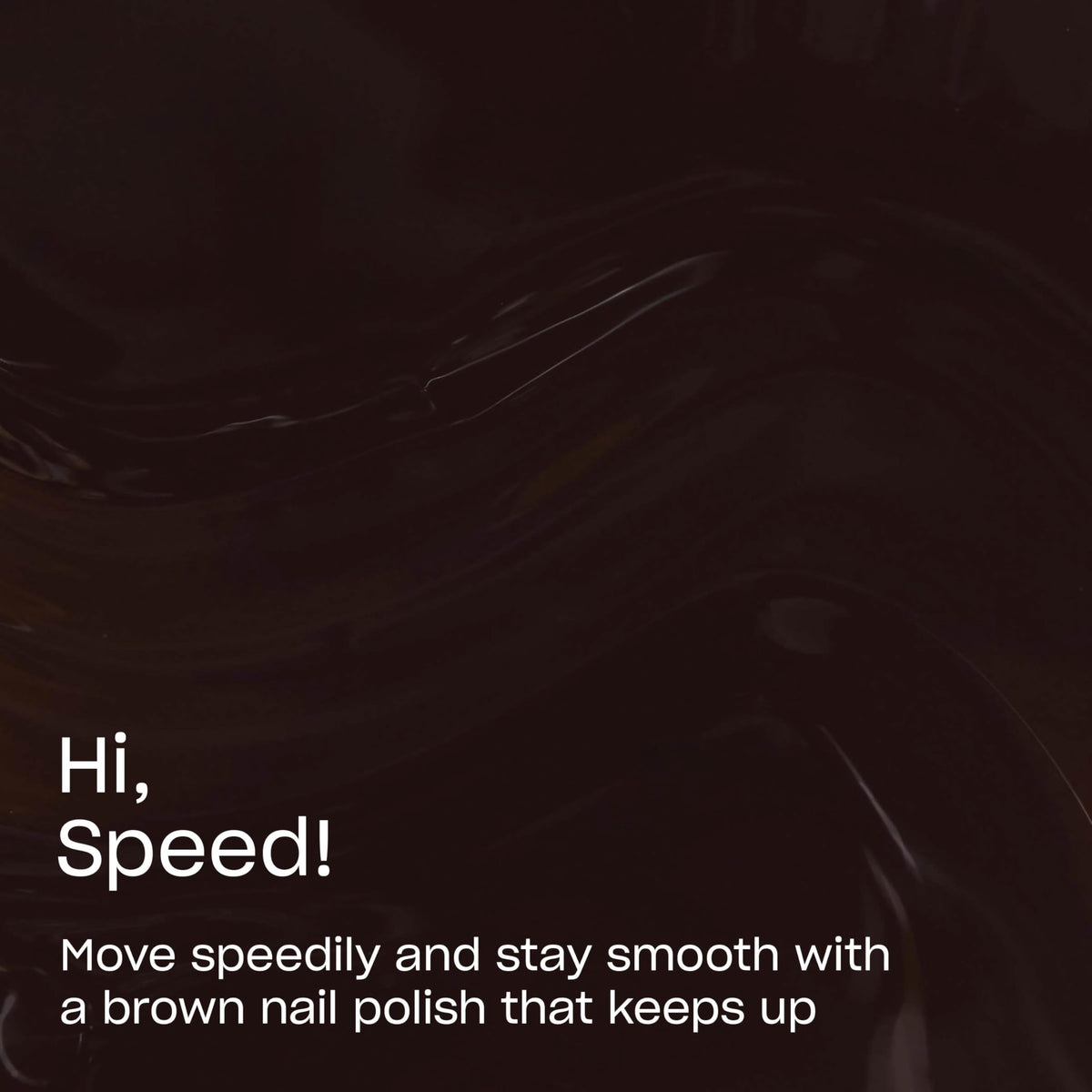 OPI swatch on fingernails demonstrating opaque dark brown coverage and shine