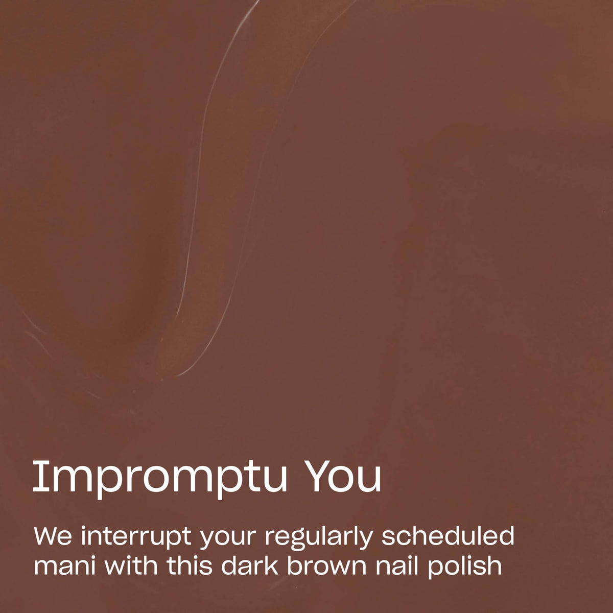OPI nail swatch wheel displaying Impromptu You opaque brown for shade preview