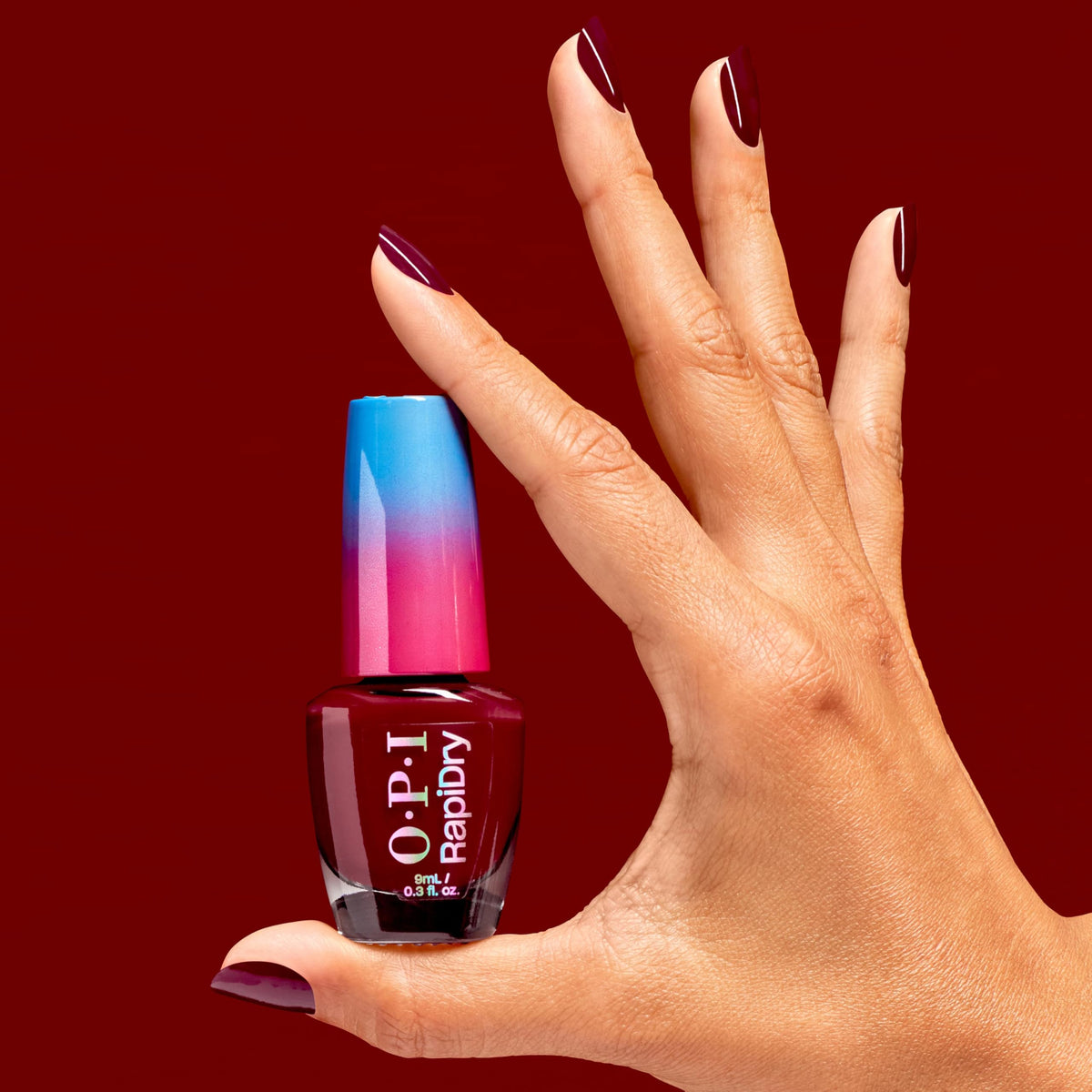 OPI wet polish texture close-up illustrating smooth, glossy creme finish