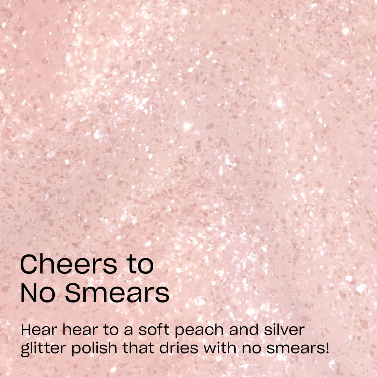 OPI color swatch wheel showing semi-sheer peach with silver glitter