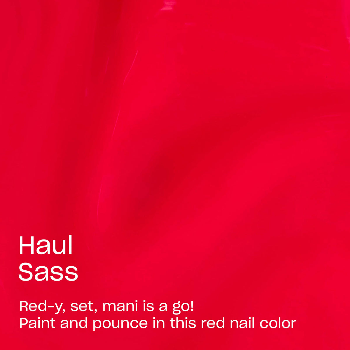 OPI Haul Sass swatch on nail wheel showing opaque coverage in two coats