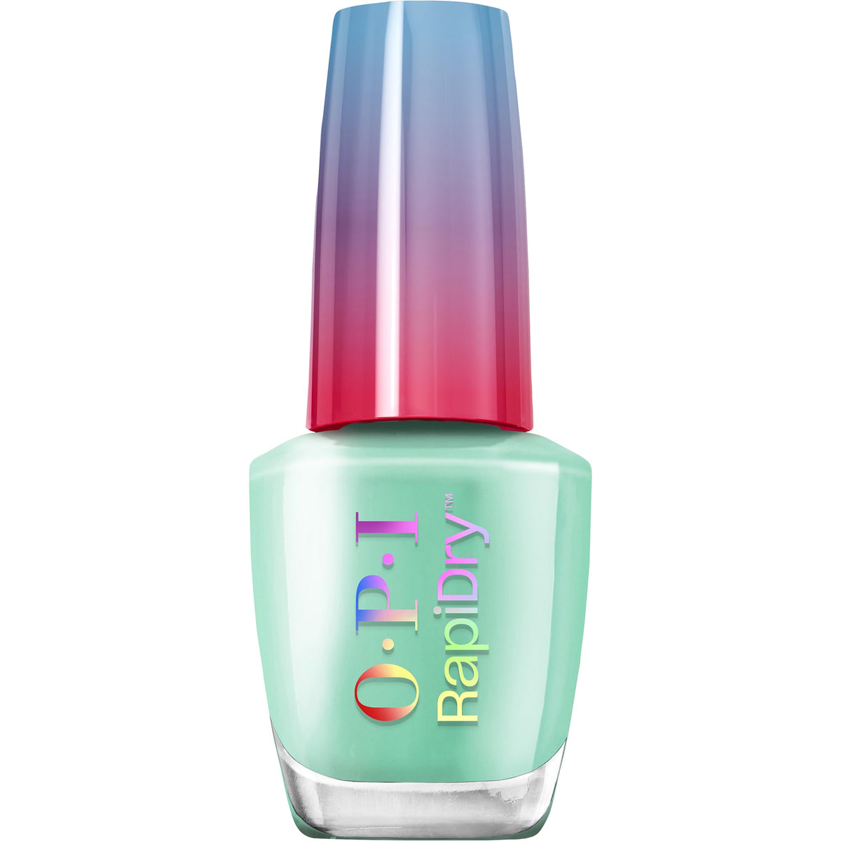 OPI RapiDry front packaging showing seafoam green shade and fast-dry benefit