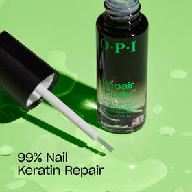 OPI serum applied to a fingernail demonstrating fast smoothing