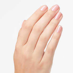 OPI Rosy Future lacquer drop showing creamy texture and fast-dry sheen