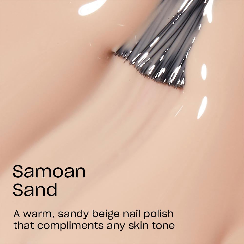OPI brush stroke of Samoan Sand demonstrating smooth, streak-free coverage