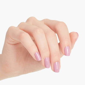 Close-up of OPI lacquer texture showing creamy finish and high-shine benefit