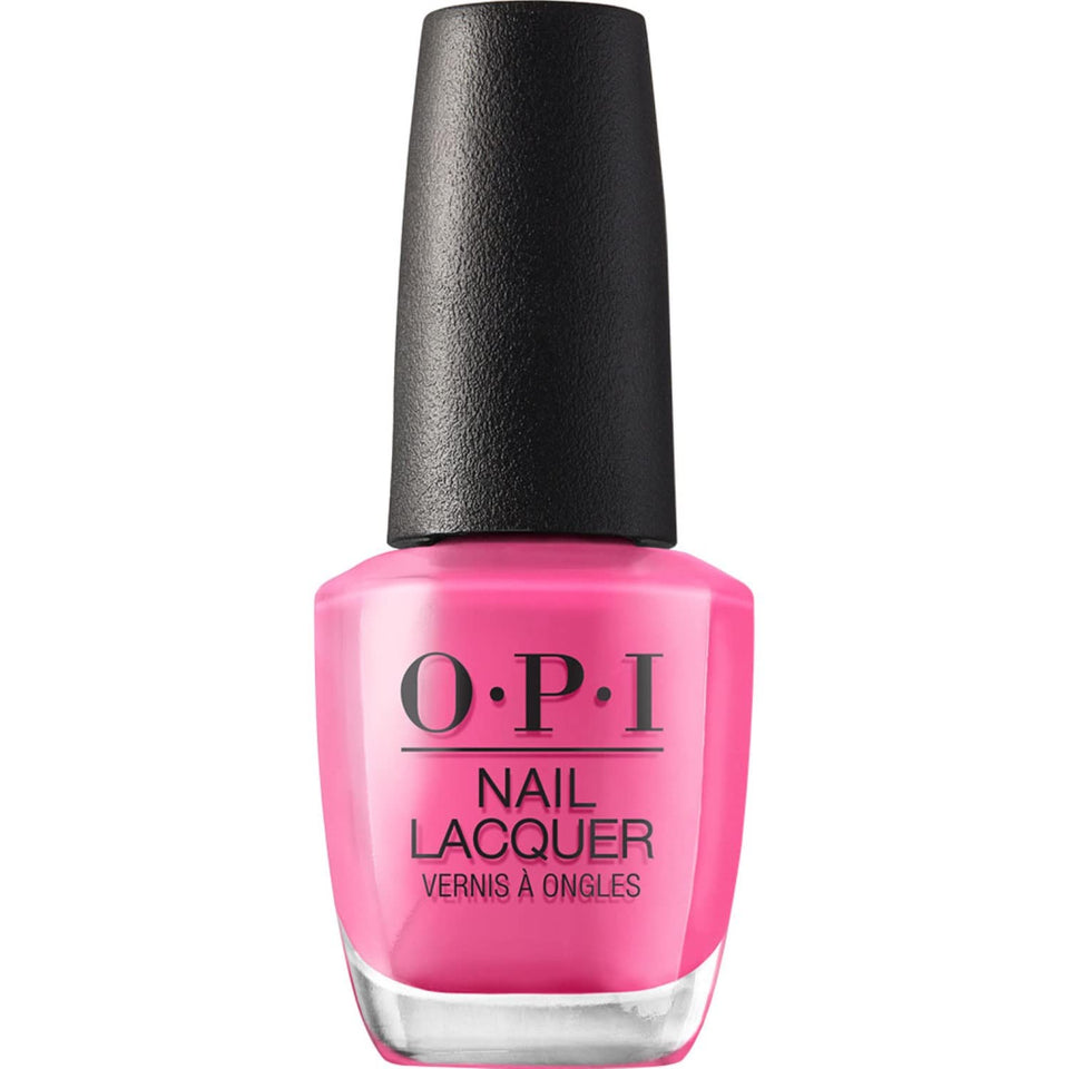 OPI Shorts Story front bottle showing hot pink shade and glossy finish