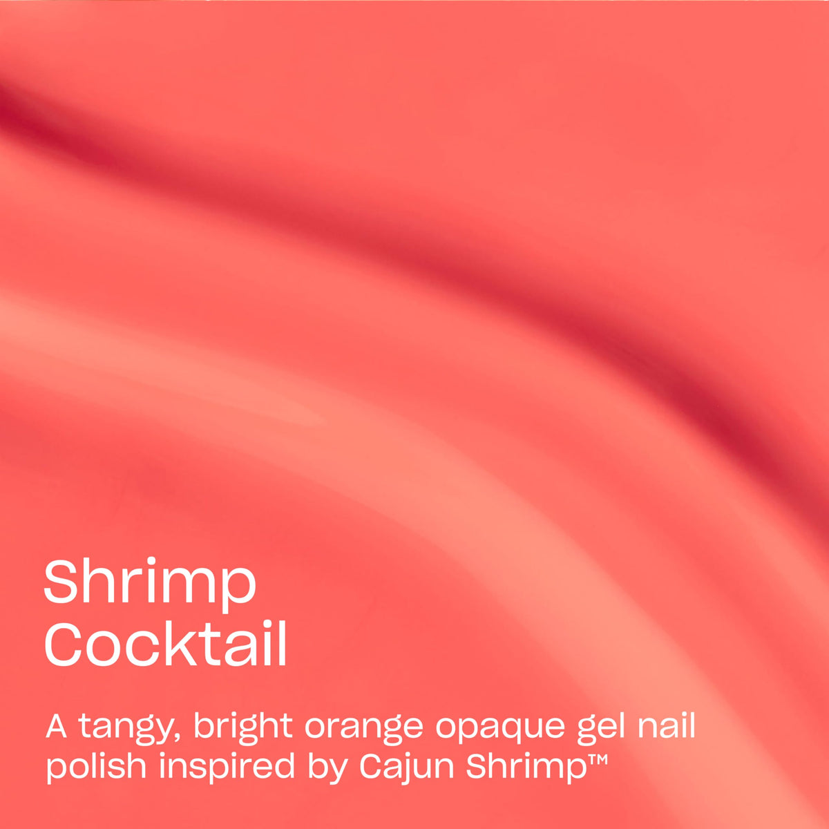 OPI Shrimp Cocktail brush stroke demonstrating smooth, even coverage