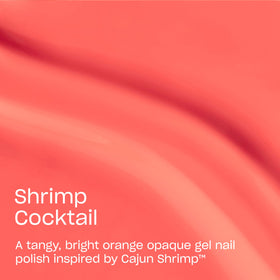 OPI Shrimp Cocktail brush stroke demonstrating smooth, even coverage