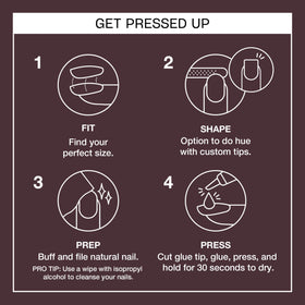 OPI layout of 24 nail tips displaying multiple sizes for a custom fit