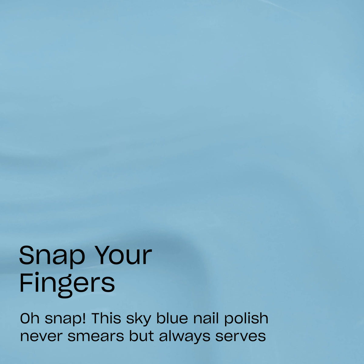 OPI Snap Your Fingers polish swatch on tip showing true opaque blue coverage benefit