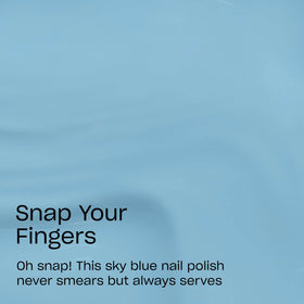 OPI Snap Your Fingers polish swatch on tip showing true opaque blue coverage benefit
