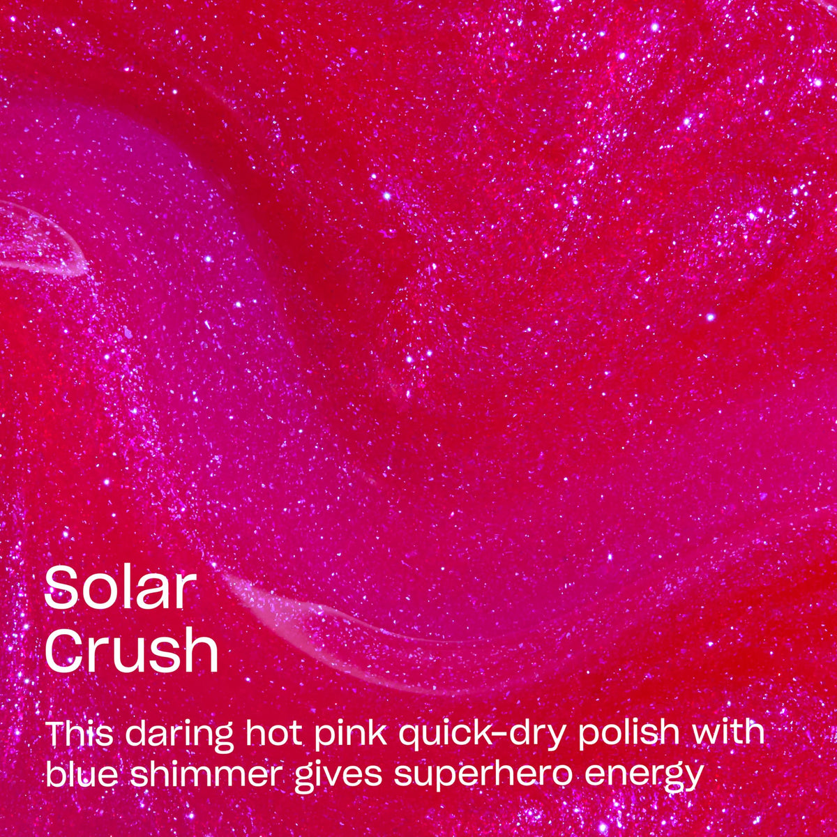 OPI Solar Crush brush detail with wide fan bristles for faster, smoother coverage