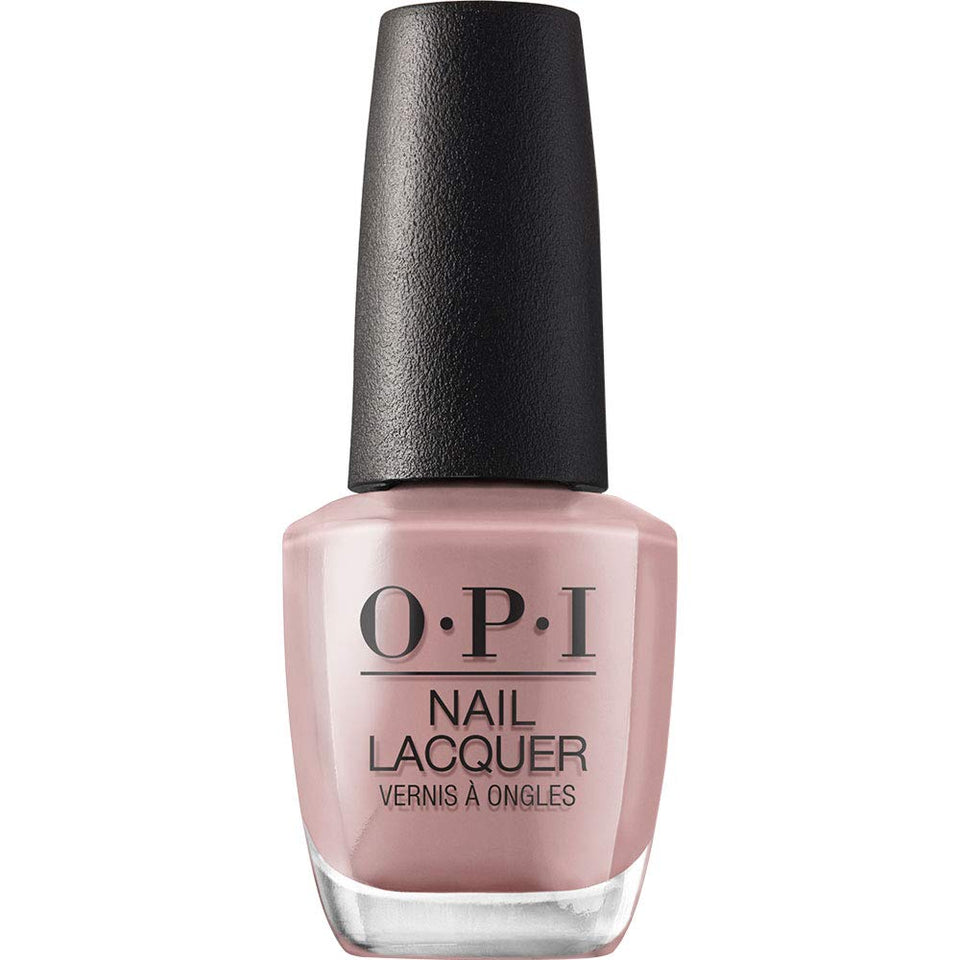 OPI bottle front view showing soft pink shade and glossy finish benefit