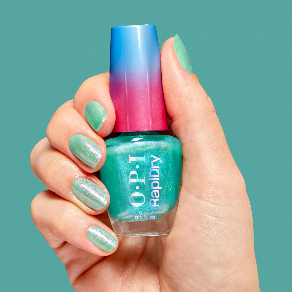 OPI Speed of Bright on nails demonstrating fast-dry, smudge-resistant result