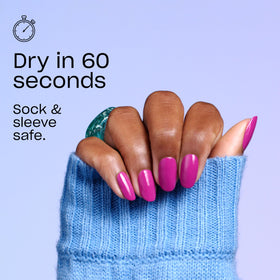 OPI Speed of Bright in travel bag lifestyle shot for quick, portable mani