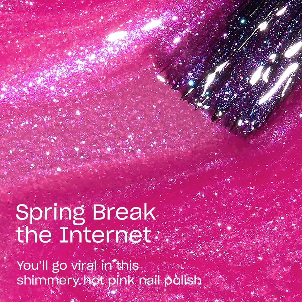 OPI swatch on hand showing buildable sheer pink and wearable look