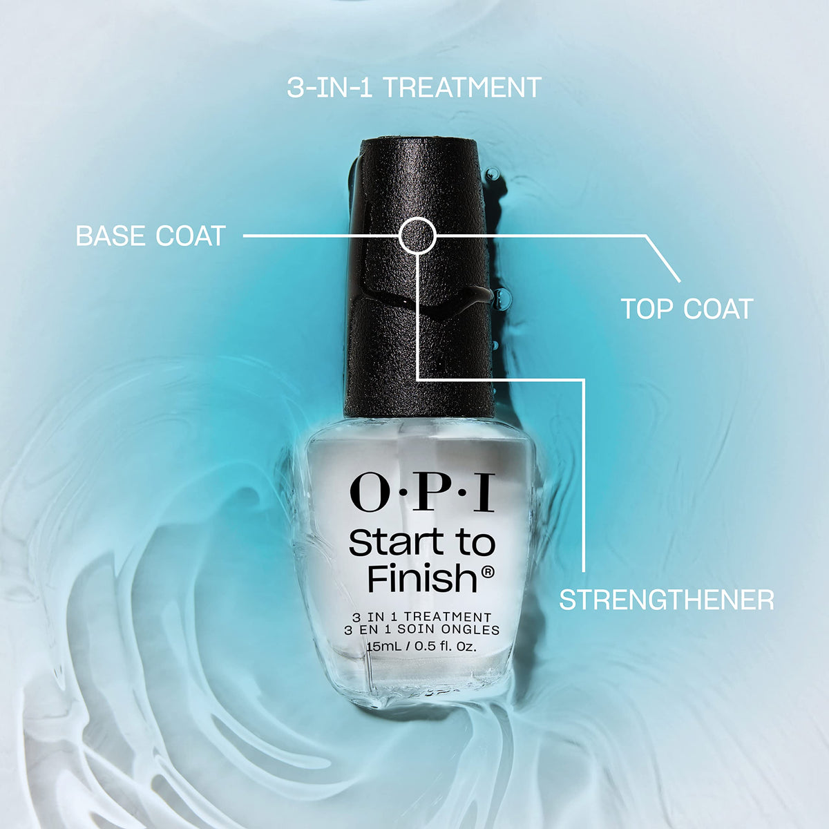 OPI Start to Finish pro-wide brush delivering smooth, even coverage