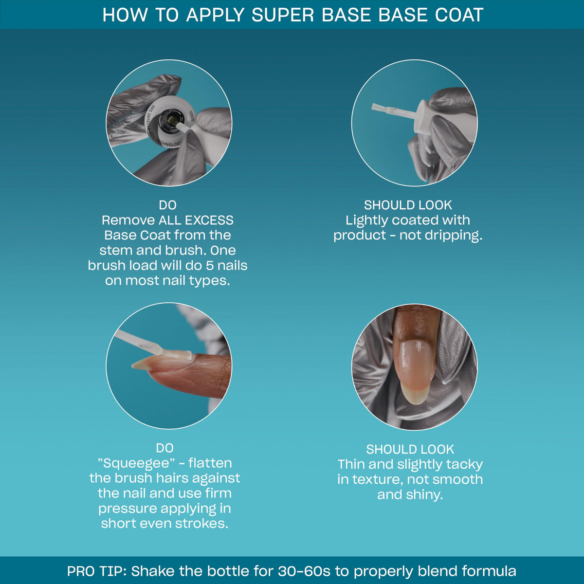 OPI Super Base in-salon use being applied under LED lamp for fast curing