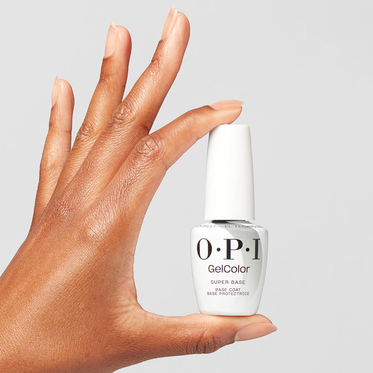 OPI Super Base lifestyle manicure showing finished glossy nails and durable shine
