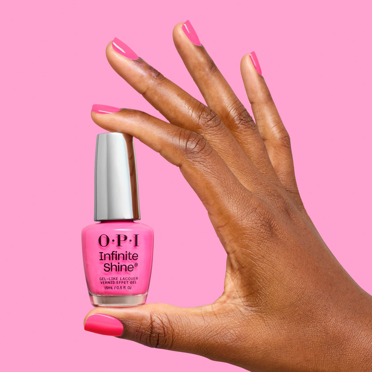 OPI swatch on skin showing true shade and photogenic appeal benefit