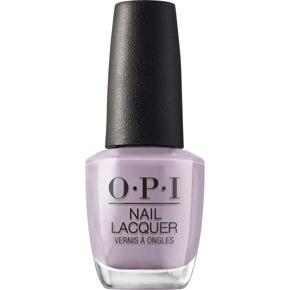 OPI bottle front view showing Taupe-less Beach and glossy finish benefit