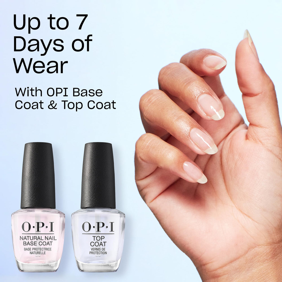 OPI manicured hands wearing shade in lifestyle setting for confident style