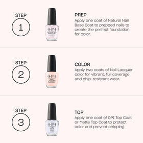 OPI varnish texture detail highlighting crème finish and glossy result