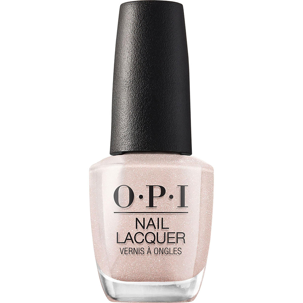 OPI bottle front view showing soft iridescent pink shade and glossy finish
