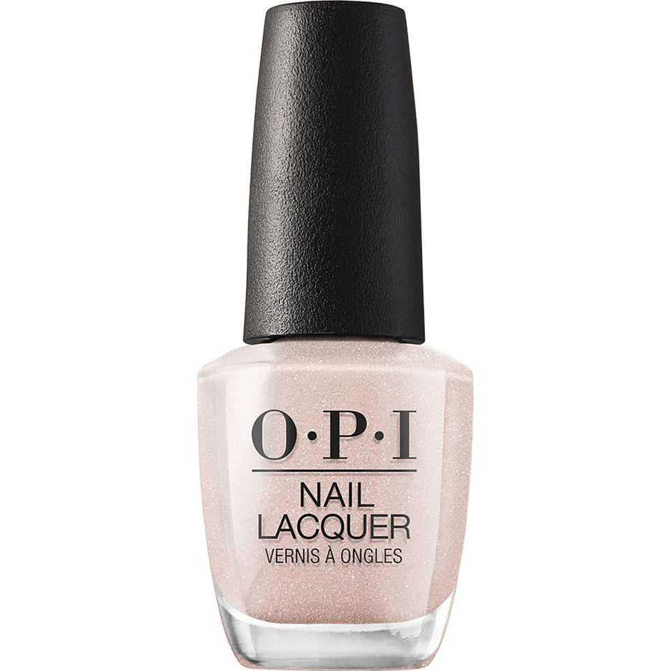 OPI bottle front view showing soft iridescent pink shade and glossy finish