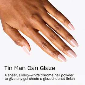 OPI powder close-up highlighting fine silvery-white chrome texture and even coverage