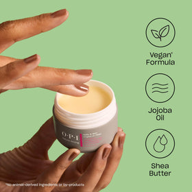 OPI balm being massaged into cuticles demonstrating hydration benefit