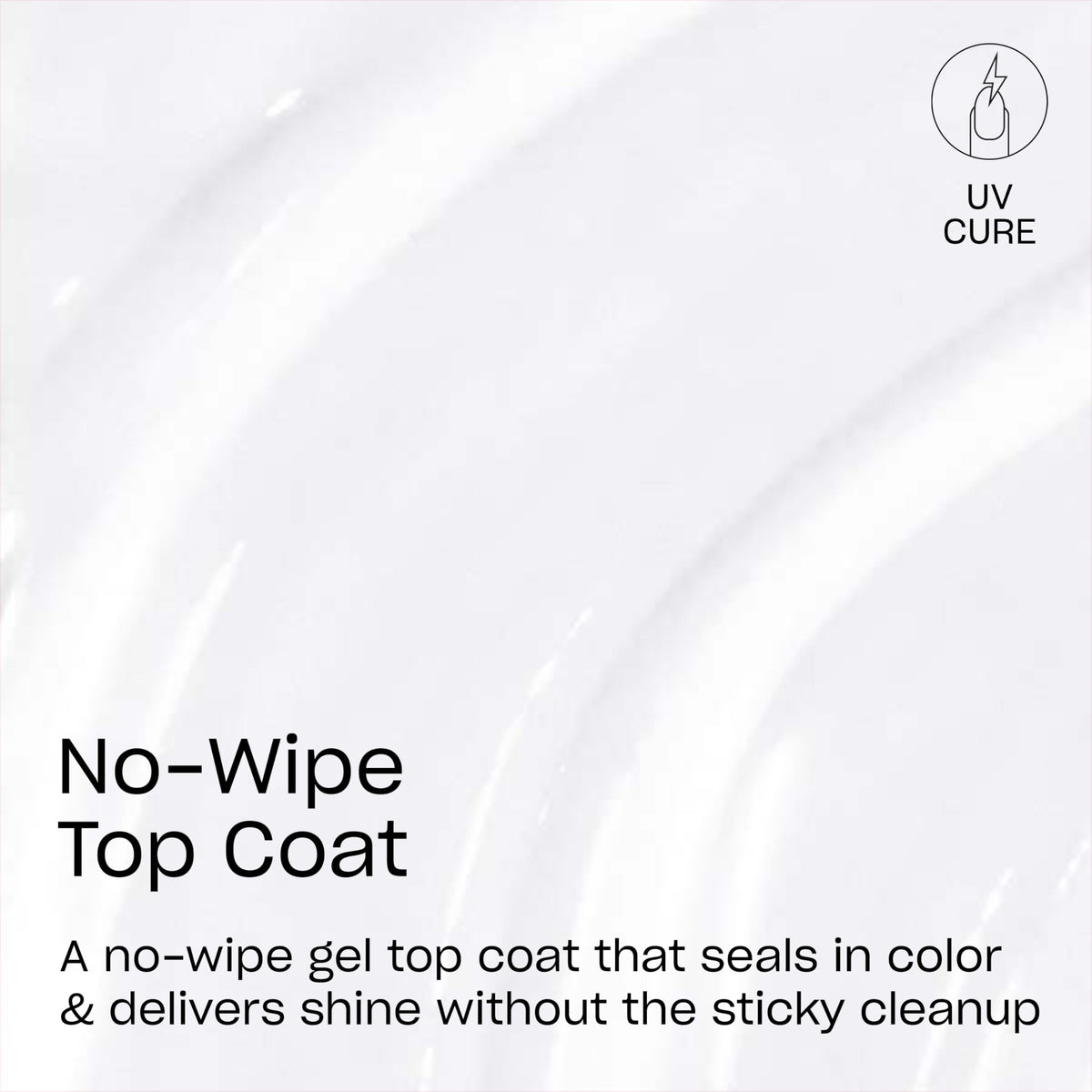 OPI top coat brush and cap close-up showing application control and smooth strokes