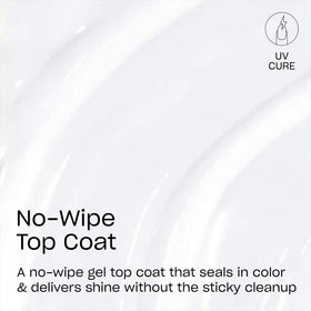 OPI top coat brush and cap close-up showing application control and smooth strokes