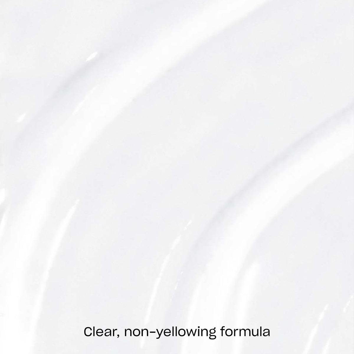OPI top coat closeup on nail showing high-gloss non-yellowing shine benefit