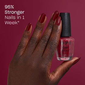 OPI brush stroke illustrating application and even coverage for stronger nails