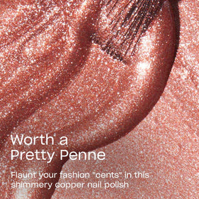 OPI brush spreading Worth a Pretty Penne for smooth, even application benefit