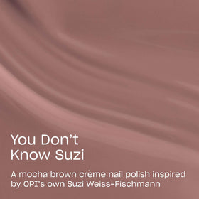 OPI brush stroke of You Don’t Know Suzi demonstrating smooth coverage