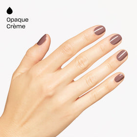 OPI close-up of nails highlighting even glossy texture and chip resistance
