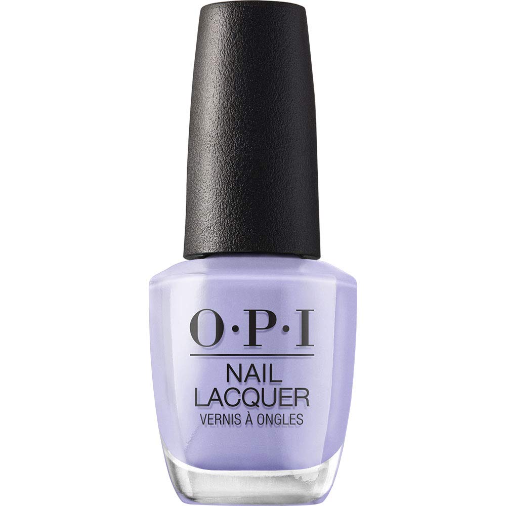 OPI front bottle shot showing periwinkle shade and glossy finish benefit