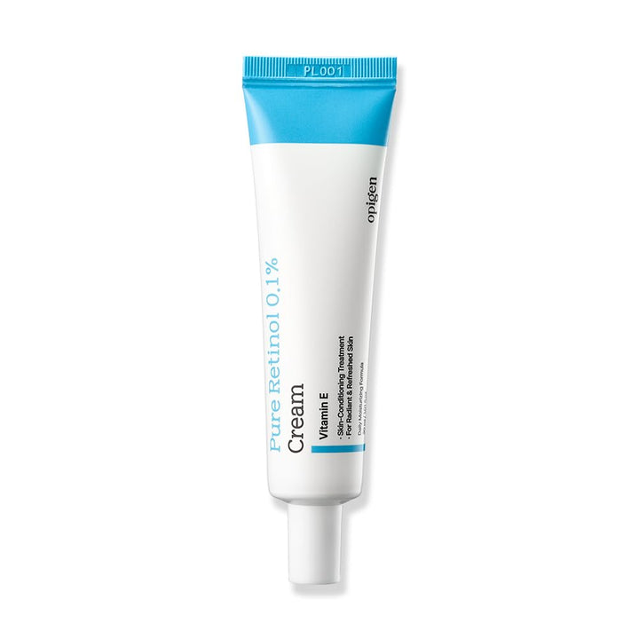 opigen front jar of retinol cream showing label and size, gentle nightly moisturizer
