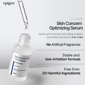 opigen serum texture drop demonstrating lightweight absorbent hydration