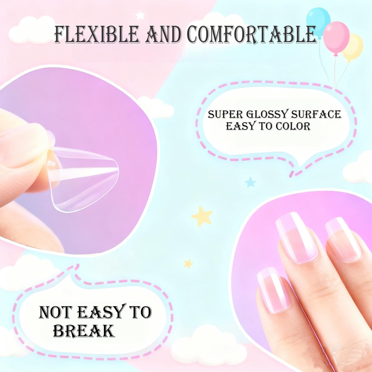 OPkssnails nails fitted on a child hand demonstrating comfortable, natural-looking fit
